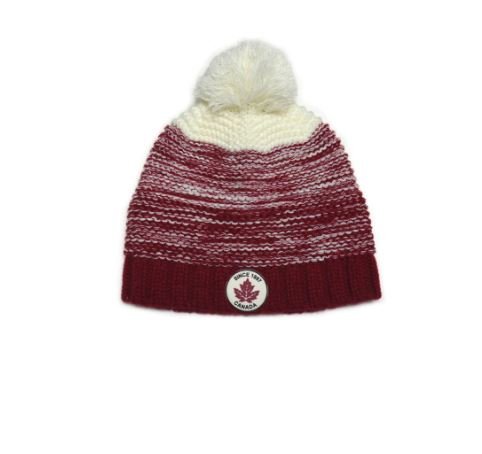 Product Image – Crown Cap Canada Beanie with PomHatsWine