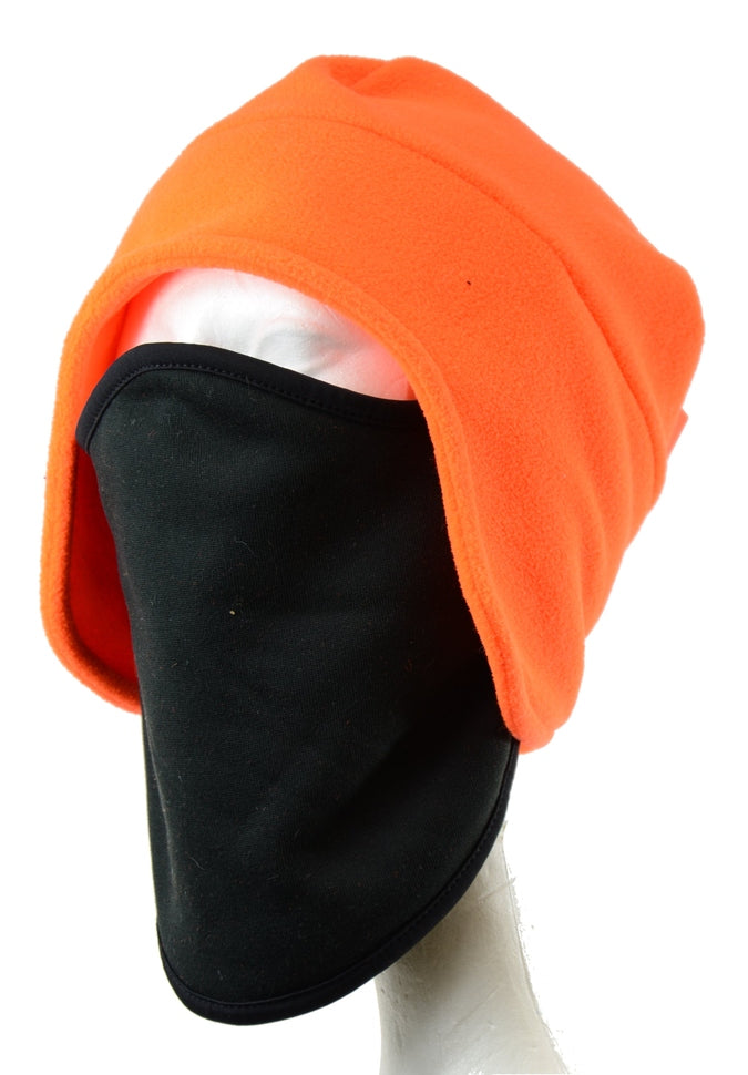 Crown Cap Fleece Earflap Beanie with FacemaskHat