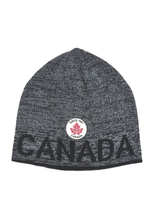 Product Image – Crown Cap Knit Beanie with Canada PatchHatsCharcoal