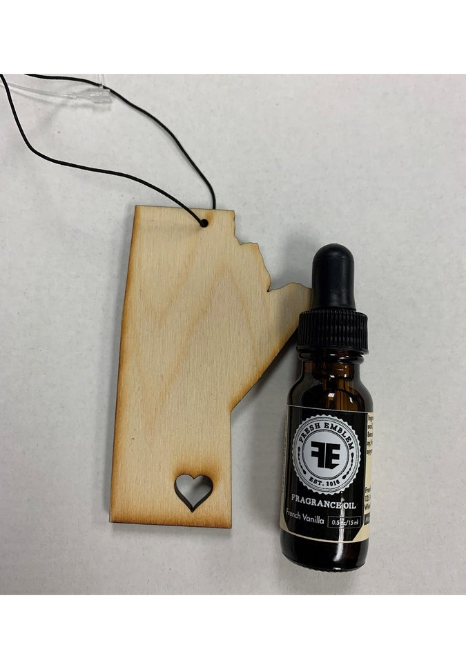 Fresh Emblem Rescentable Wood Car Air Freshener - BundleVehicle Air FreshenersManitoba Heart French Vanilla Bundle