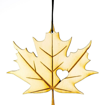 Fresh Emblem Rescentable Wood Car Air Freshener - Emblem Only (Unscented)Vehicle Air FreshenersMaple Leaf Heart