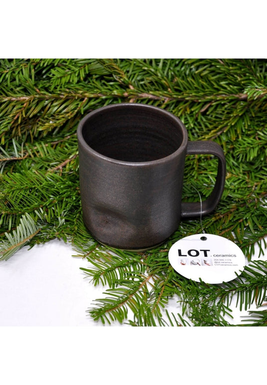 Product Image – Lot.Ceramics Tall Dent Mug - 3 styles availableGiftIron Black