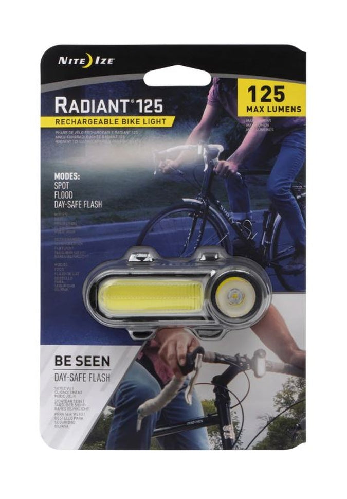 Nite Ize Radiant 125 Rechargeable Bike Light White HeadlightBicycle Accessories