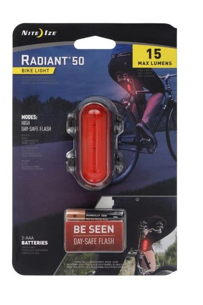 Nite Ize Radiant 50 Bike LightBicycle LightRed - Tailight