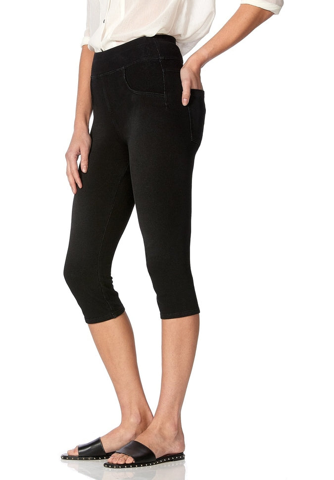 HUE Game Changing Hi - Rise Capri LeggingLeggingsChambrayXL