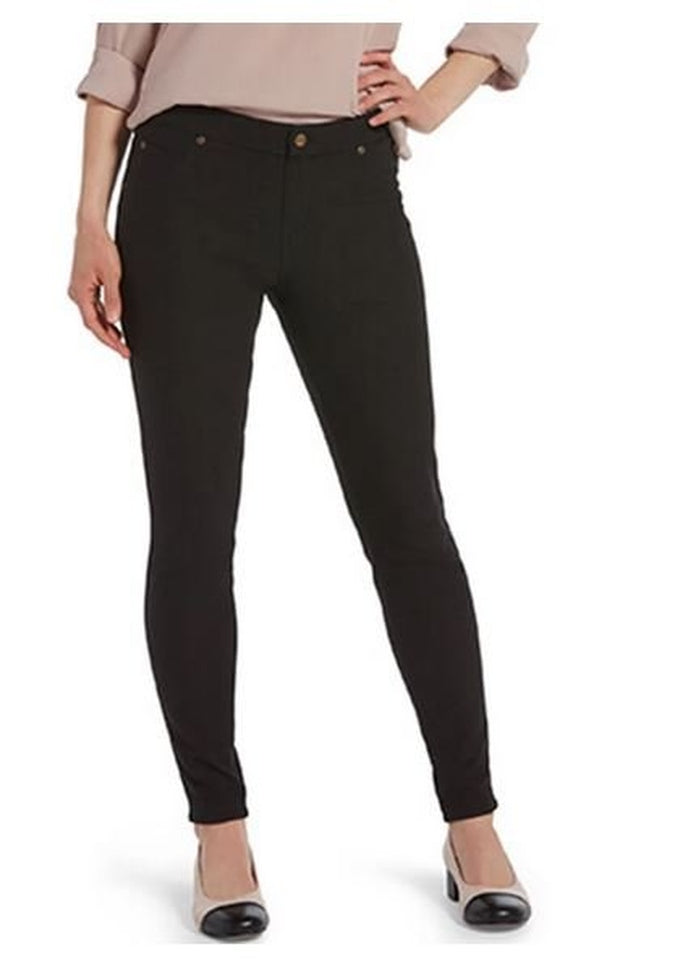 HUE Ultra Soft Fleece Lined Denim LeggingsPantsBlackMedium