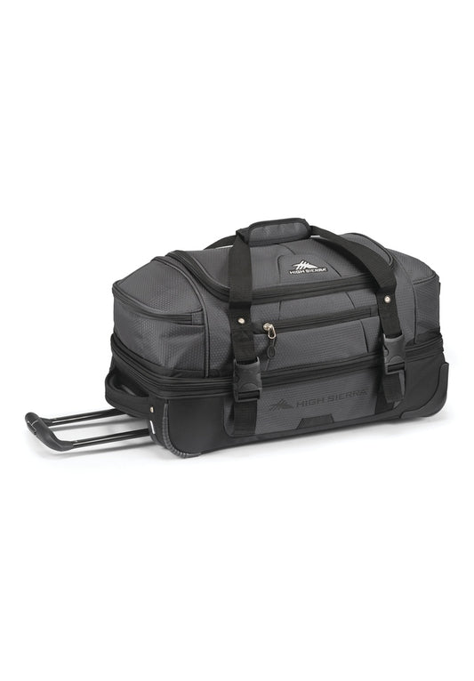 Product Image – High Sierra Fairlead Collection 22" Drop Bottom DuffleDuffel BagsMercury - Black