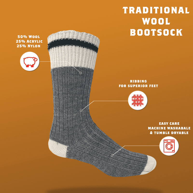 J.B. Field's Icelandic 30 Below XLR Merino Wool Thermal Sock